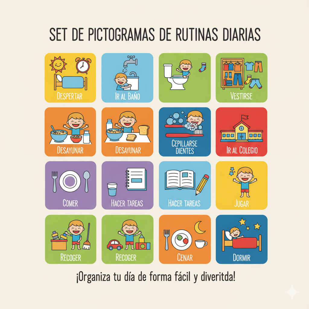 Set de Pictogramas de Rutinas